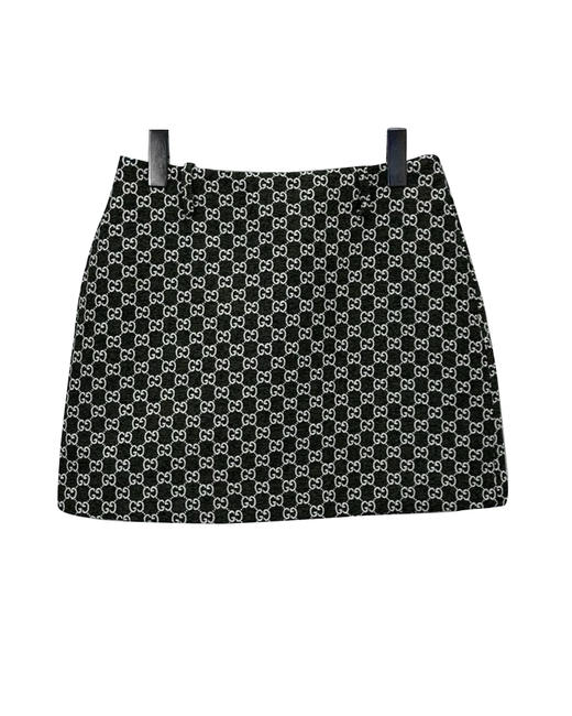 女款羊毛呢提花高腰半裙 可配套装he012 商品图0