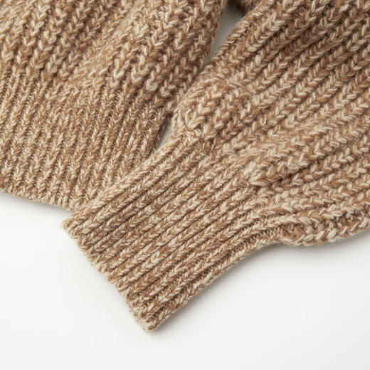 ROMI STUDIO“老钱腔调”羊绒羊毛肩膀拼皮高领毛织RWCWSG5551 商品图4