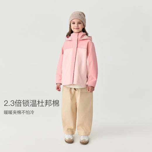 【无氟防泼水】马克珍妮男女童拼色软壳外套2025年秋装新款551659 商品图2