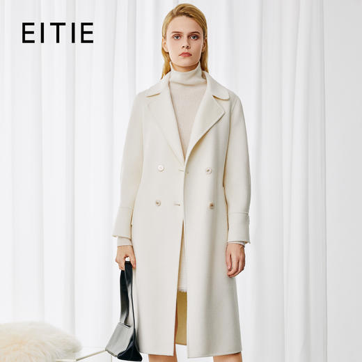 EITIE爱特爱双排扣直筒温柔气质显瘦通勤毛呢大衣冬季新款8014723 商品图0
