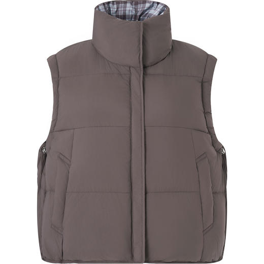 「高货wl」全新升级【铂金会员395/天猫529/差价134】(03226)洛诗琳双面穿90白鸭绒羽绒服马甲2025冬季无袖保暖外套 商品图3