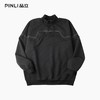 PINLI品立2025秋季新款男士落肩拼料半高领套头卫衣潮B253109050 商品缩略图3