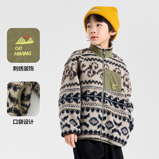 F5DWT014儿童冬季外套宝宝童装男童女童新款摇粒绒新款上衣婴儿衣服 商品图1