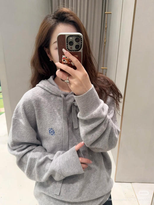 1030-2 纯圆正 25新款新色 lew刺绣徽标 羊毛圈圈 男女同款连帽衫 商品图6