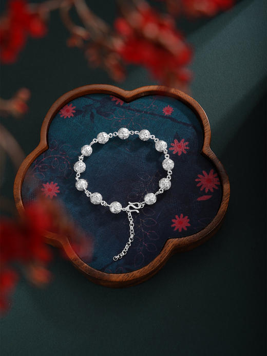 子佩集S990银【绣球花】手链【ZYZSL】花丝2510 商品图8