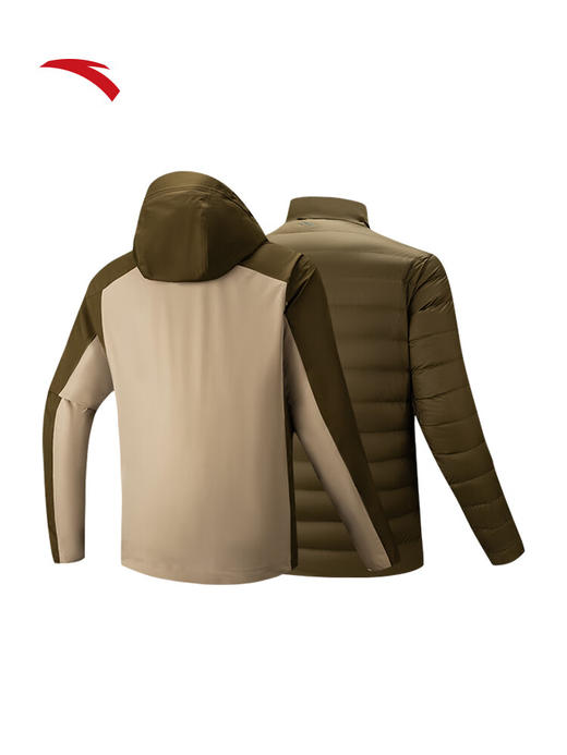 安踏膜防泼水外套男保暖两件套AEROVENTLT加绒上衣户外百搭152546606 商品图1