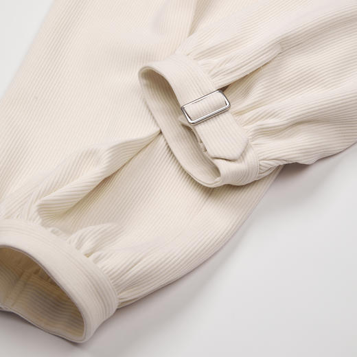 ROMI STUDIO“天丝羊毛”老钱质感坑条肌理宽松收脚裤 RWCWXG5963 商品图3