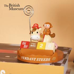 大英博物馆 小马团子系列 马上封侯 日历便签夹桌面小摆件