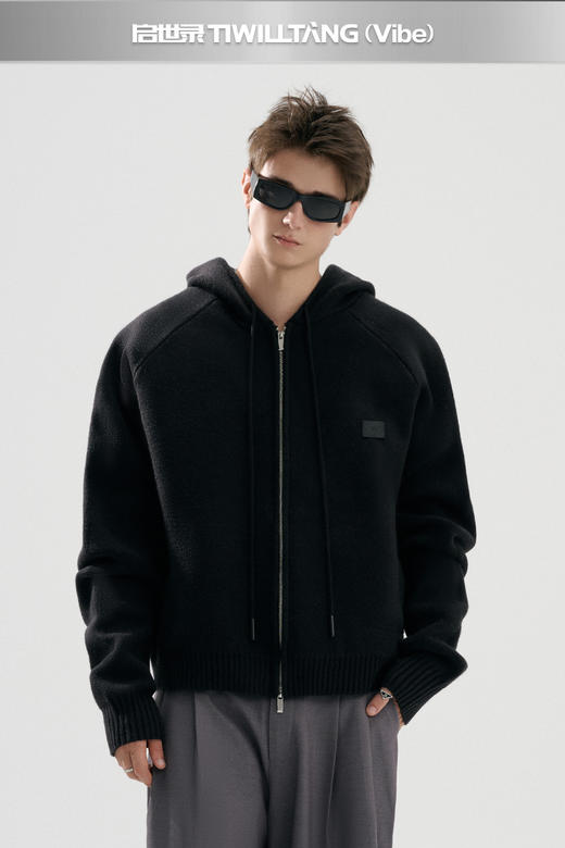 启世录TIWLLTANG“默界叠时”拉链连帽毛衫 商品图5