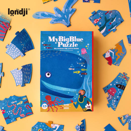 Londji 我的鲸鱼大朋友 拼图 36片 适合年龄3岁+ 西班牙玩具 PZ335U 商品图2