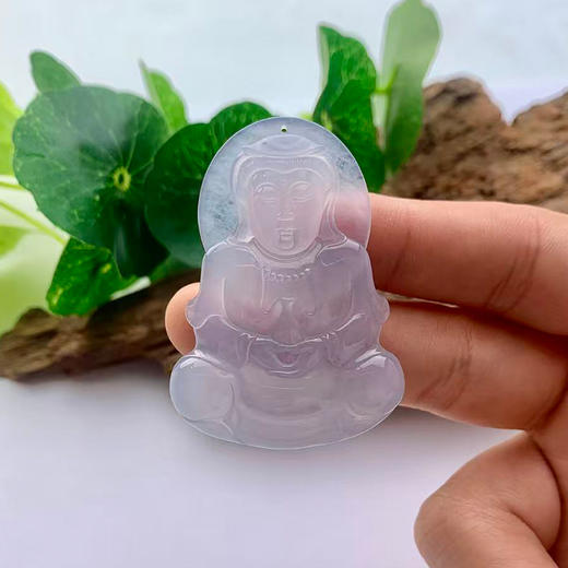 派瑞翡翠 翡翠观音 冰种 冰紫 商品图2