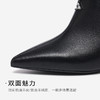 【细腻羊皮】星期六轻奢毛领尖头高跟短靴SSD4116587 商品缩略图6