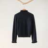 西子/黛君中鼎羊毛拼水貂毛新中式百搭打底针织衫/MSBH2109 商品缩略图3