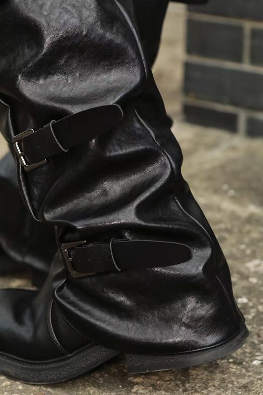 15天发货【皮标扣高筒靴】跟高4厘米，不加绒，正码正拍，不挑腿型！靴筒够宽！穿脱超方便，小腿不被勒得慌【皮面PU皮，发泡鞋底轻盈】 肌肉腿、肉肉腿、不直溜的腿，它都能给你修饰得又长又直！ 商品图11