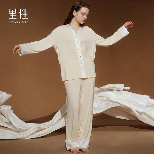 里性 LIVARY MIO 云端 新款法式复古居家服贴身舒适可外穿长袖套装 商品图3