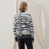 谜底针织开衫长袖2025年冬季新品时髦廓形慵懒斑马纹女254MZ1911 商品缩略图2