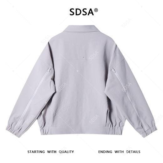 SDSA秋冬新款痞帅男装时尚简约褶皱拉链翻领运动夹克外套百搭时尚 商品图4