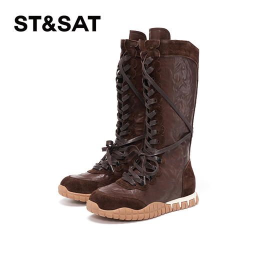 星期六复古做旧风户外运动拳击靴SSD4117197 商品图4