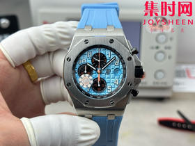 AP爱彼 OMF皇家橡树离岸计时系列 皇家橡树26238 蒂芙尼蓝 男士腕表 12点位小秒盘，表盘尺寸是热门的42mm表径
