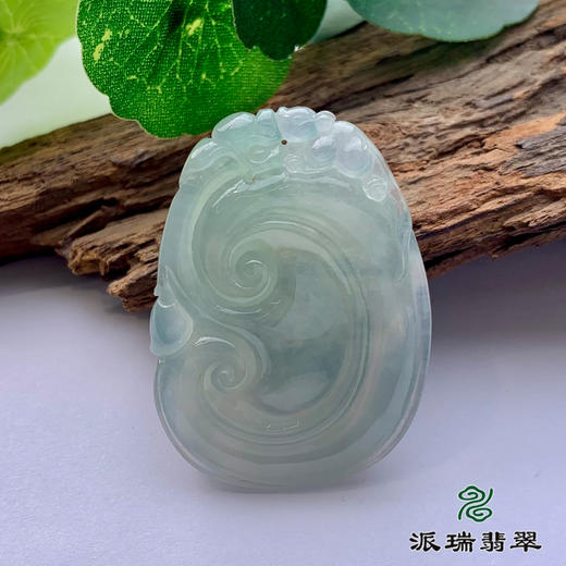 派瑞翡翠 翡翠挂件 糯冰 浅蓝 商品图1