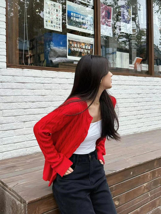 RL拉夫红色一见钟情！新年红针织打底衫！圆领款&开衫款可选！ 商品图4