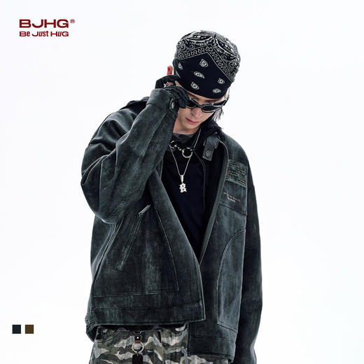 BJHG不计后果棉服男款冬新款棉衣潮牌美式复古重工立领夹克外套女 商品图0