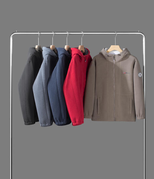 【1件顶4件棉 出口挪威Polartec抓绒 抗寒零下-15℃】挪威北极科考队户外专用 立领加厚保暖外套（爆仓!!!红色、 灰色、 卡其、藏青蓝个别尺码 ，预售5-7天发货） 商品图2