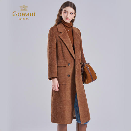 【绵羊毛】【羊驼毛】乔万尼秋冬新款大衣女秋冬加厚羊毛外套EF4A252 商品图1