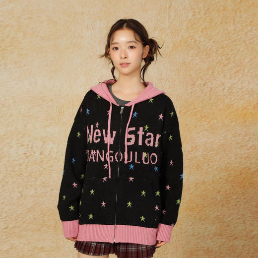 撞色星星开衫毛衣-纪念日百货门店同款167443276 商品图1