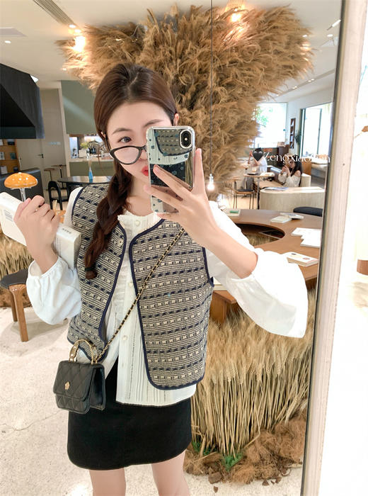 【129元任选2件】最后一波现货！色织小香马甲百搭背心外套 商品图7