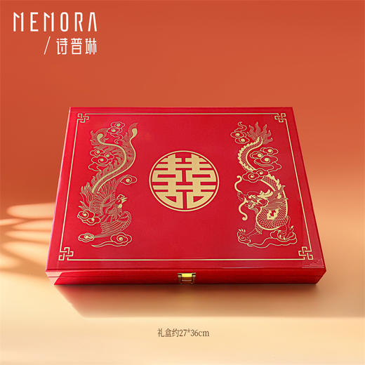 黄金婚书 可定制 足金龙凤呈祥婚书礼盒订婚结婚礼MEMORA诗普琳【按克计价黄金】（线上专供）预售15天发货 商品图6