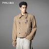 PINLI品立2025秋季新款男士短款高街宽松翻领斜门襟梭织茄克外套GD253104153 商品缩略图0