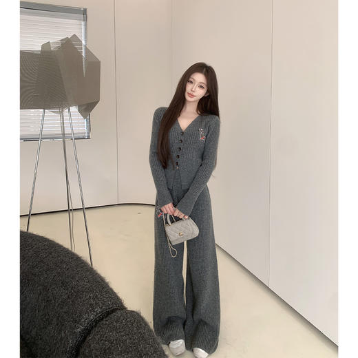 LINCHAOZHANG【芝士奶酪】LH250141 针织开衫  LK250150 针织裤 商品图3