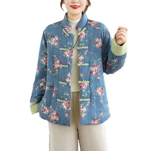 GYH 6255花棉袄加厚保暖宽松大码棉衣棉服新中式棉花袄 商品图4
