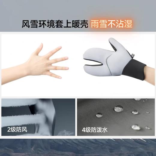 蕉下保暖手套LS000骑行摩托车男女冬季防水户外加厚防风绒感可触屏手套 商品图1