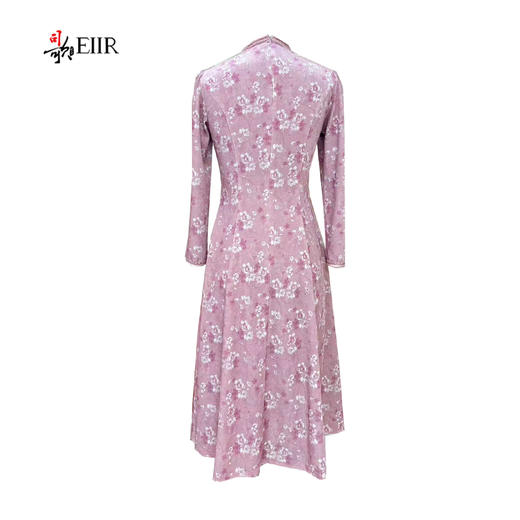 司歌丝绒印花国风裙长袖连衣裙旗袍A881434 商品图3