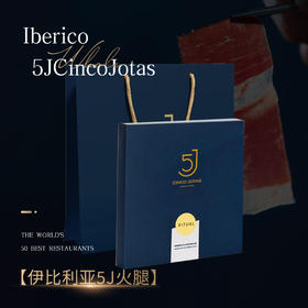 5J西班牙进口100%纯种黑猪橡果喂养伊比利亚黑标火腿后腿切片（40g*2包）