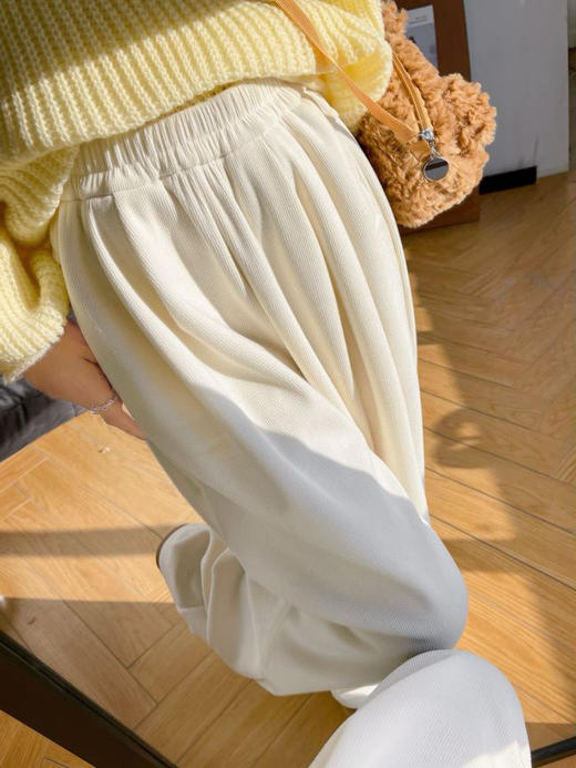 婴儿绒版本慵懒山本裤 肉肉腿必入 实力爆款 秋款400克羊绒珠地棉山本裤 触感细腻干爽柔滑 遮宽胯遮大腿修饰腿型抗皱好打理 商品图9