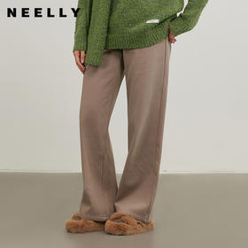 NEELLY纳俪商场同款冬新款浅色直筒牛仔裤女小个子百搭显瘦阔腿裤N25114H04571