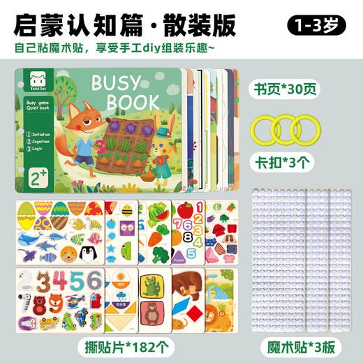 【撕撕“早教书”， 启蒙动脑，反复撕贴】安静书宝宝撕撕书 婴幼儿早教魔术贴 手撕拉粘贴卡片 幼儿园启蒙玩具。hb 商品图7