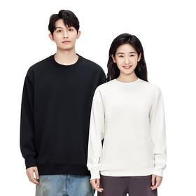 棉的美学丨纯色圆领套头卫衣男女秋冬新款美式重磅加绒潮流上衣