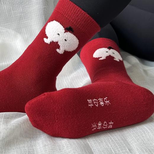 壁虎瑜伽【2510WZ439】平安喜乐兔绒中筒瑜伽袜【5天发货】 商品图8