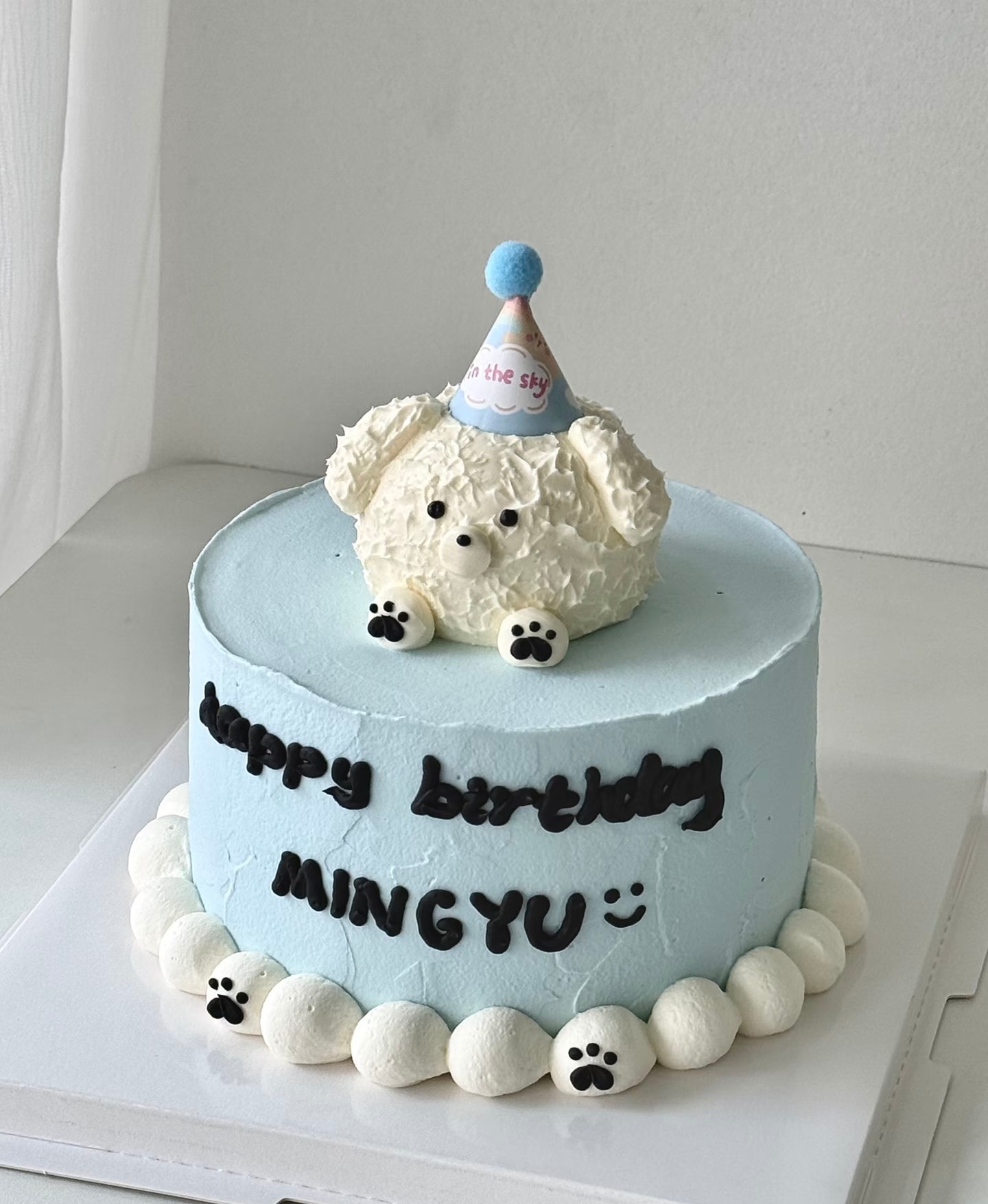 【优品系列】---【蓝色可爱小狗】送儿童、男孩、男友生日蛋糕