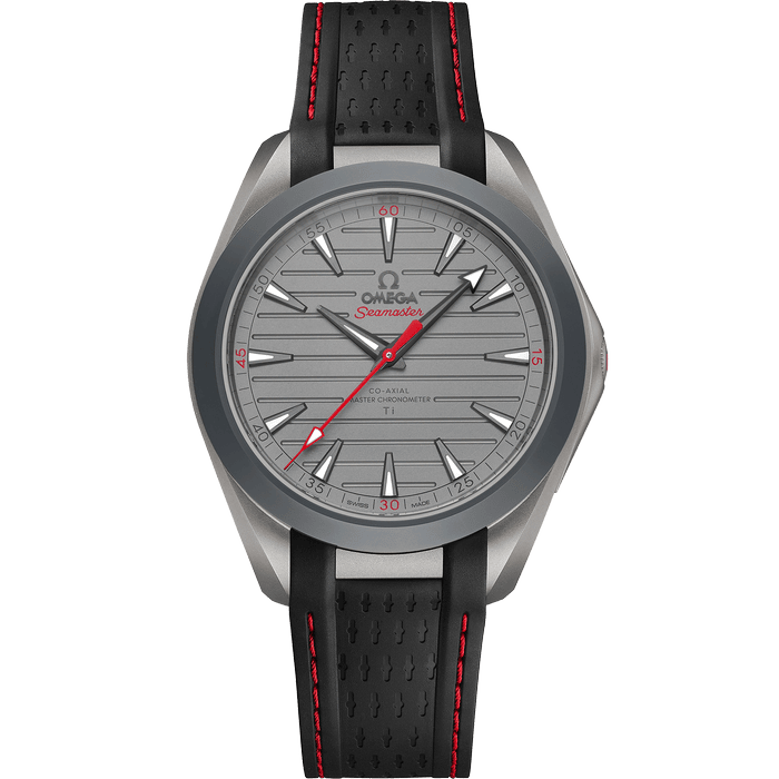 欧米茄海马系列 AQUA TERRA 150米腕表 41毫米, 钛金属表壳 搭配 橡胶表带