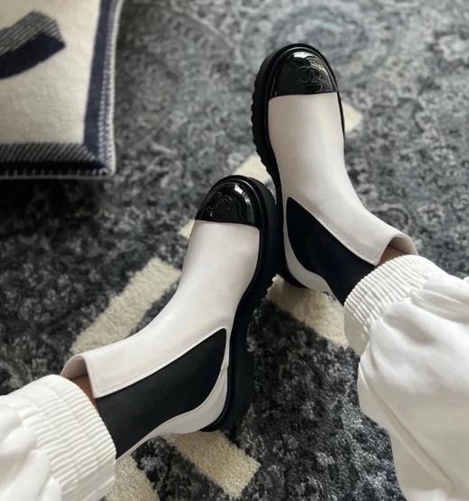 万能战靴  香nn厚底切尔西短靴 超轻拼色短靴 厚底短靴 显瘦拉腿靴 商品图2