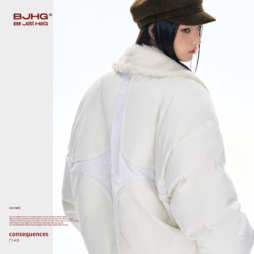 BJHG不计后果羽绒服男款冬季新款加厚外套情侣灯芯绒翻领防寒服女 商品图2