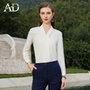 AD高端白色衬衫女秋季2023年新款时尚洋气修身高级感雪纺长袖衬衣 商品缩略图3