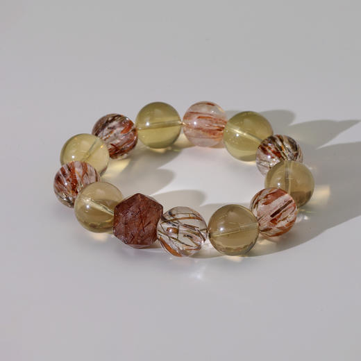 ARSIS｜晶石系列 纳财能量·黑金超七黄水晶串珠手链 商品图0