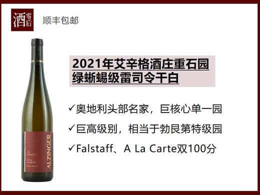 【双100分】奥地利瓦豪2021年艾辛格酒庄重石园绿蜥蜴级雷司令干白 商品图0