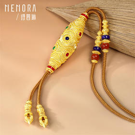 【新品首发】九眼天珠 黄金吊坠金刚杵挂坠南红青金石足金吊坠【按克计价黄金2】MEMORA诗普琳GP298101（线上专供）